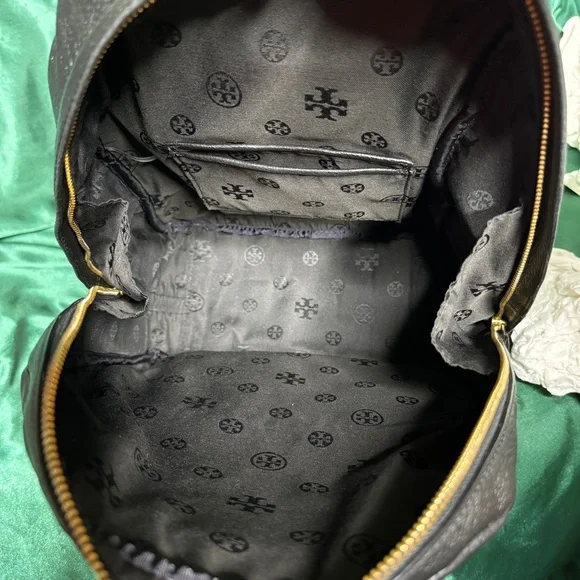 Tory Burch Black Pebbled Leather Backpack (M) - Picture 5 of 6
